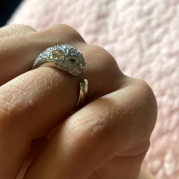 Panthere Silver Crystal Ring - Picture 16 of 17
